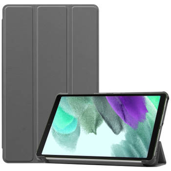 Basey Samsung Galaxy Tab S6 Lite Hoesje Kunstleer Hoes Case Cover -Grijs