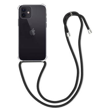 Basey iPhone 11 Hoesje Met Koord Hoes Siliconen Case -Transparant