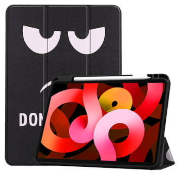 Basey iPad Air 5 (2022) Hoesje Kunstleer Hoes Case Cover -Don't Touch Me