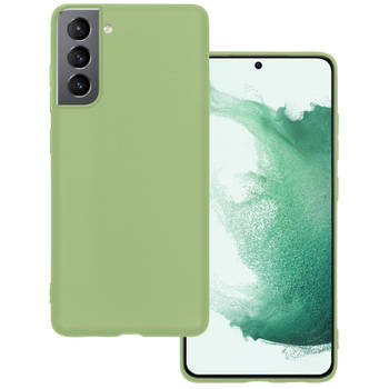 Basey Samsung Galaxy S22 Hoesje Siliconen Hoes Case Cover -Groen