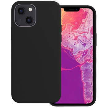 Basey iPhone 13 Hoesje Silicone Case - iPhone 13 Case Zwart Siliconen Hoes - iPhone 13 Hoes Cover - Zwart