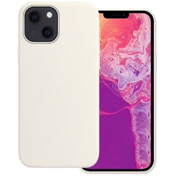 Basey iPhone 13 Hoesje Silicone Case - iPhone 13 Case Wit Siliconen Hoes - iPhone 13 Hoes Cover - Wit