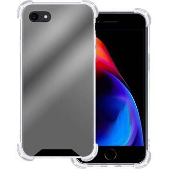 Basey iPhone SE 2020 Hoesje Siliconen Shock Proof Hoes Case Cover - Zwart