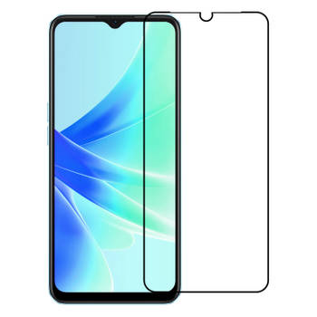 Basey OPPO A17 Screenprotector Tempered Glass Full Cover - OPPO A17 Beschermglas Screen Protector Glas