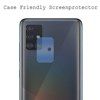 Basey Samsung Galaxy A51 Screenprotector Tempered Glass Beschermglas - Transparant
