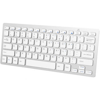 Basey Draadloos Toetsenbord Bluetooth Keyboard - Bluetooth Toetsenbord Draadloos Universeel - Wireless Keyboard - Wit
