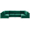 Beliani EVJA - Modulaire Sofa-Groen-Fluweel