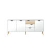 Dressoir Napoli 195 cm breed met 3 deuren en 3 lades.