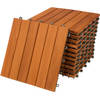 ProGarden houten tuintegels - terrastegels 30 x 30cm = Pakket van 4