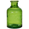 Bellatio Design Bloemenvaas - groen transparant gerecycled glas - D12 x H20 cm - Vazen