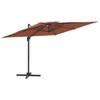 vidaXL Zweefparasol met dubbele bovenkant 300x300 cm terracotta