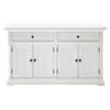 Provence dressoir met 4 deuren en 2 laden, wit.