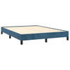 vidaXL Bedframe zonder matras 140x190 cm fluweel donkerblauw