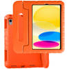 Basey iPad 10 Hoesje Kinder Hoes Shockproof Cover - Kindvriendelijke iPad 2022 Hoes Kids Case - Oranje