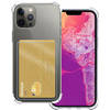 Basey iPhone 14 Pro Hoesje Siliconen Hoes Case Cover met Pasjeshouder - Transparant