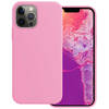 Basey iPhone 14 Pro Max Hoesje Siliconen Hoes Case Cover -Lichtroze