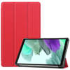 Basey Samsung Galaxy Tab S6 Lite Hoesje Kunstleer Hoes Case Cover -Rood