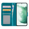 Basey Samsung Galaxy S22 Plus Hoesje Book Case Kunstleer Cover Hoes - Turquoise