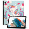 Basey Samsung Galaxy Tab A8 Hoesje Kunstleer Hoes Case Cover -Eenhoorn