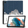 Basey Samsung Galaxy Tab A8 Hoesje Kunstleer Hoes Case Cover -Kat