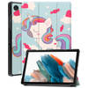Basey Samsung Galaxy Tab A8 Hoesje Kunstleer Hoes Case Cover -Eenhoorn