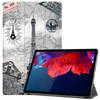 Basey Lenovo Tab P11 Hoesje Kunstleer Hoes Case Cover -Eiffeltoren