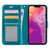 Basey iPhone 13 Pro Hoesje Bookcase Kunstleer - iPhone 13 Pro Hoes Flip Case Book Cover - Turquoise