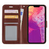 Basey iPhone 13 Mini Hoesje Book Case Kunstleer Cover Hoes -Bruin