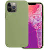 Basey iPhone 13 Pro Max Hoesje Siliconen Hoes Case Cover -Groen