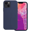 Basey iPhone 13 Mini Hoesje Siliconen Hoes Case Cover -Donkerblauw