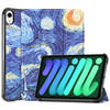 Basey iPad Mini 6 Hoesje Kunstleer Hoes Case Cover -Sterrenhemel