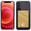Basey iPhone X / Xs Hoesje Siliconen Hoes Case Cover met Pasjeshouder - Transparant