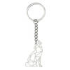 Basey Sleutelhanger Patroon Metalen Sleutelhanger Geometrisch - Wolf