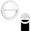 Basey Selfie Ring Light Universeel - Selfie Ring Lamp Met Clip Universeel - Selfie Ringlight LED Light Op Batterij - Wit