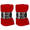 2x Stuks Fleece dekens/fleeceplaids rood 130 x 180 cm polyester - Plaids