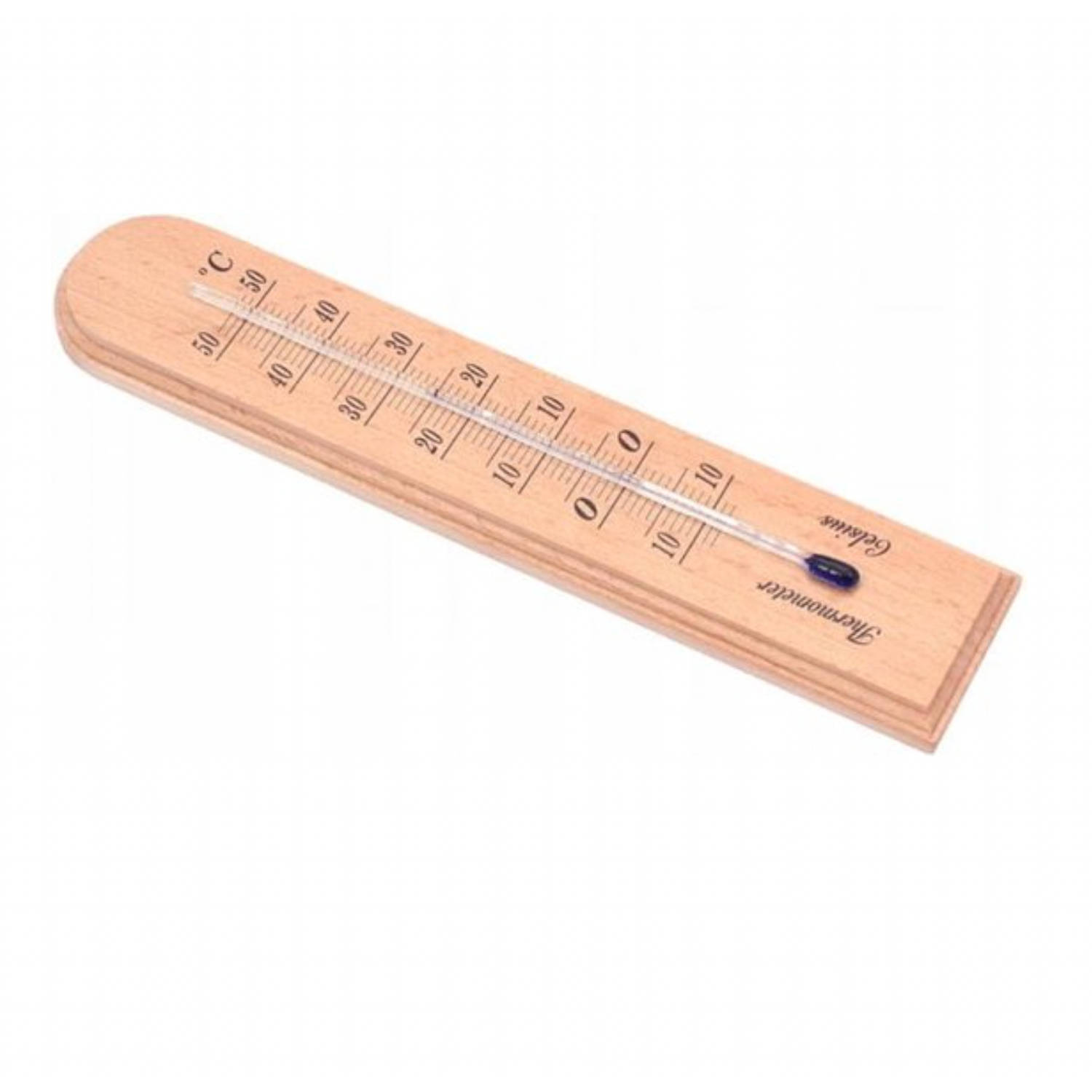 Synx Tools Thermometer Hout Design 20cm - Thermometers - Weermeters - Buitenthermometer - Compact
