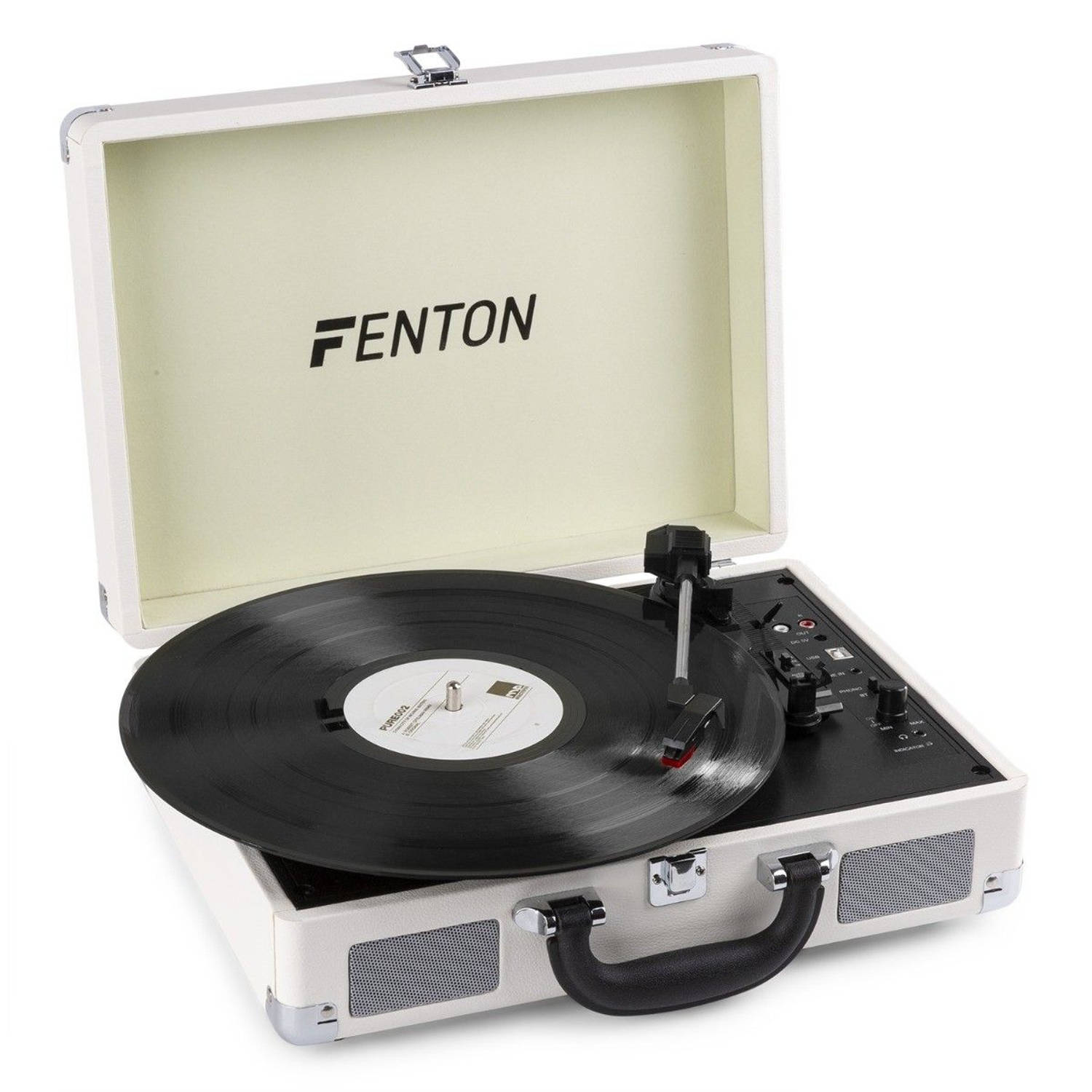 Fenton RP115D platenspeler met Bluetooth en USB Wit