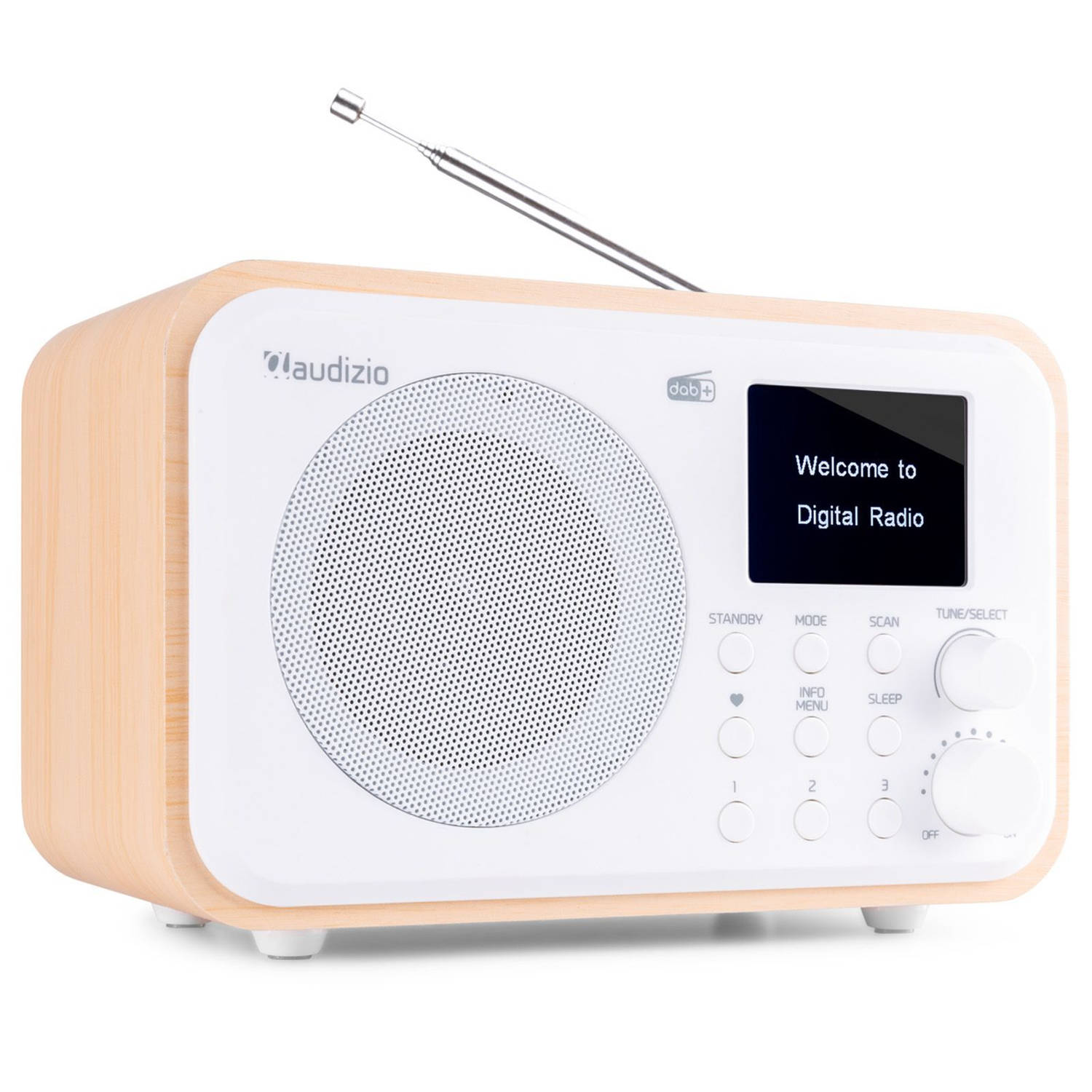 Korea accessoires Maak los DAB radio met Bluetooth - Audizio Milan - DAB radio retro met accu en FM  radio - Wit | Blokker