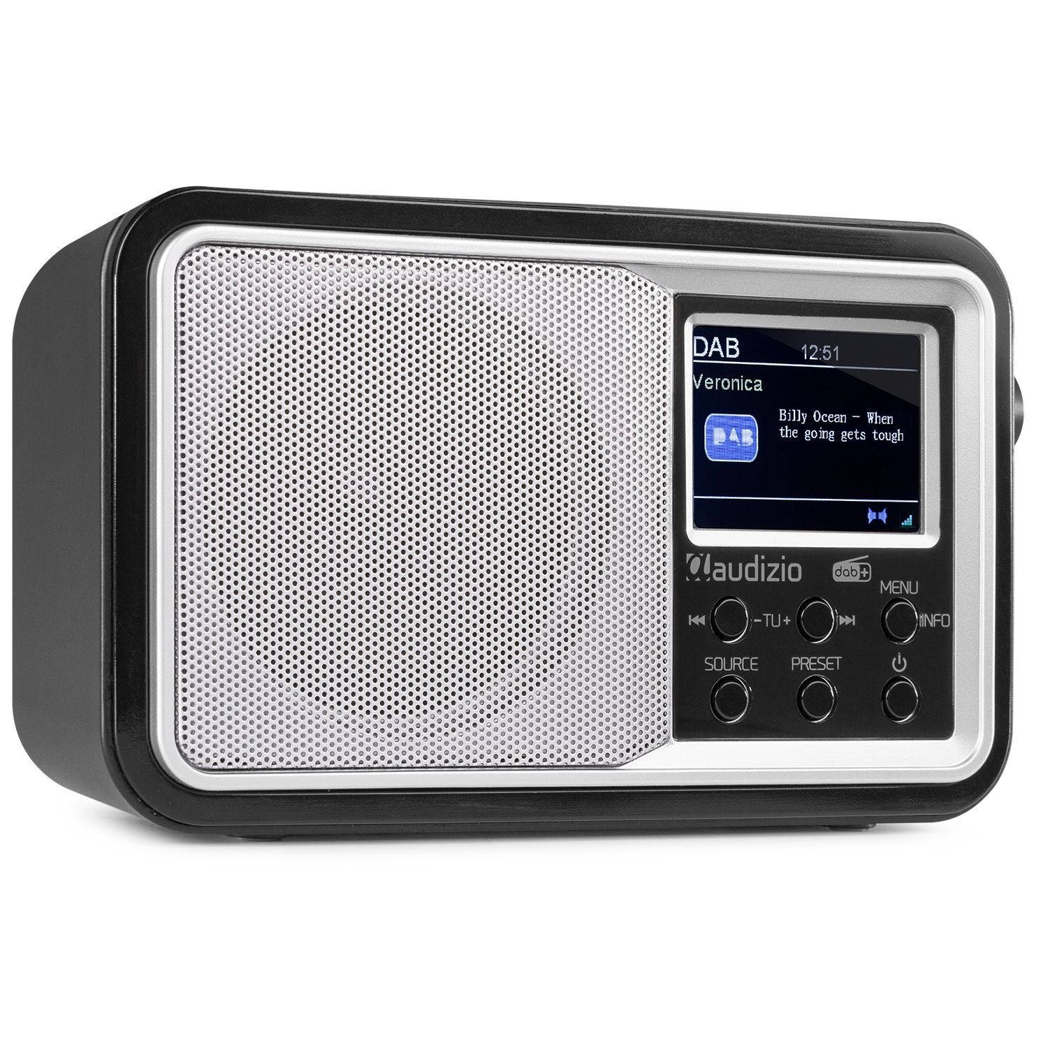 scheidsrechter dienen poeder Draagbare DAB radio met Bluetooth - Audizio Parma - wekkerradio - FM radio  - retro radio - Zilver | Blokker