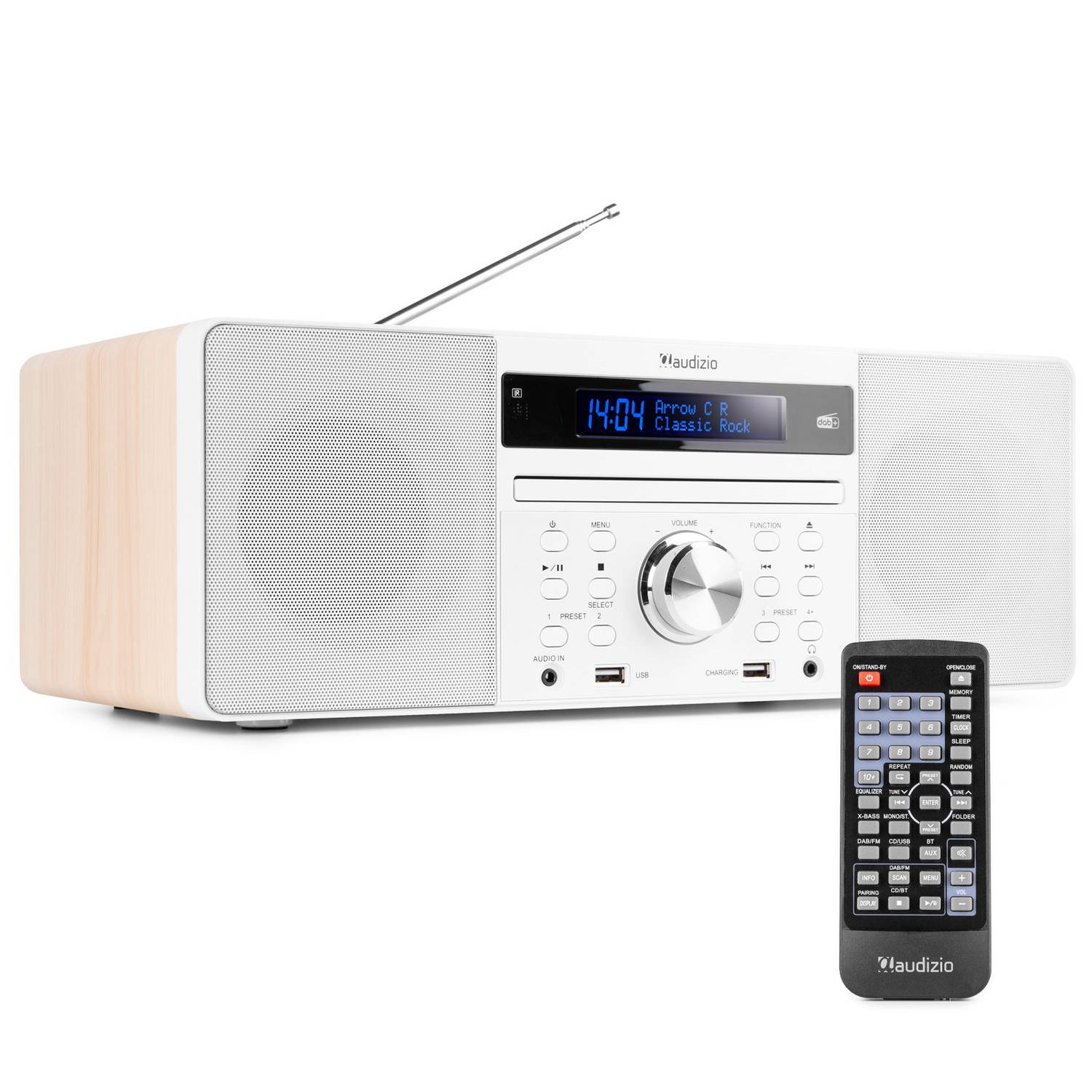 Audizio Prato microset met DAB radio, Bluetooth, USB mp3&cd speler -