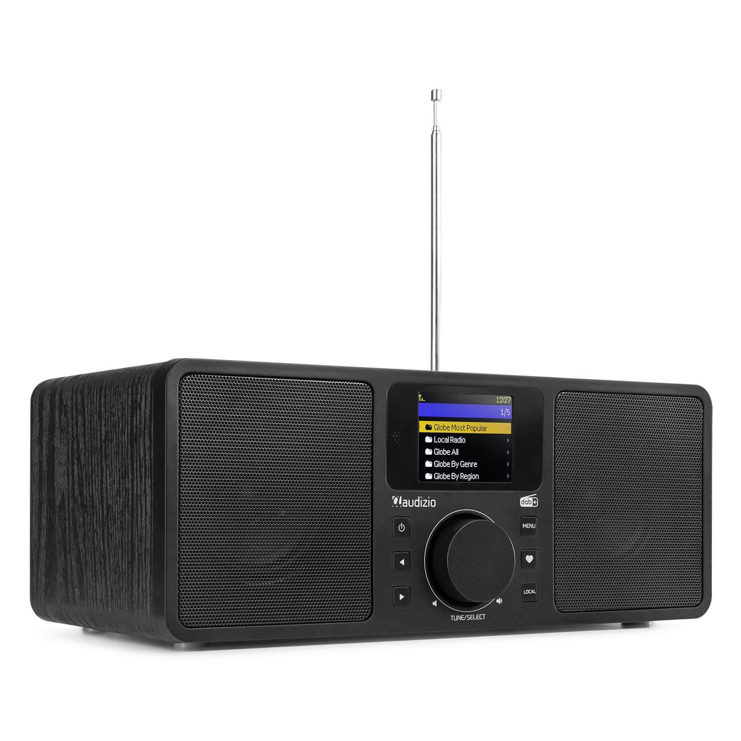 Audizio Rome DAB radio, internet radio met wifi + Bluetooth Zwart