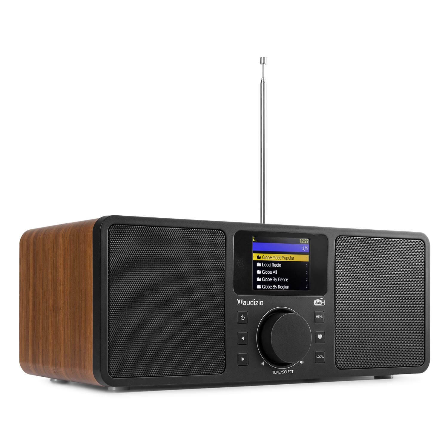 Audizio Rome DAB radio, internet radio met wifi + Bluetooth Hout