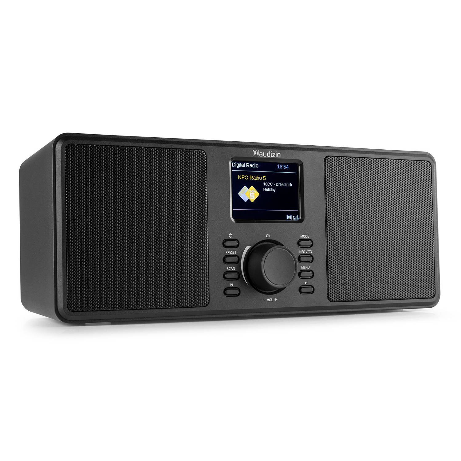 Audizio Monza stereo DAB radio met Bluetooth Zwart
