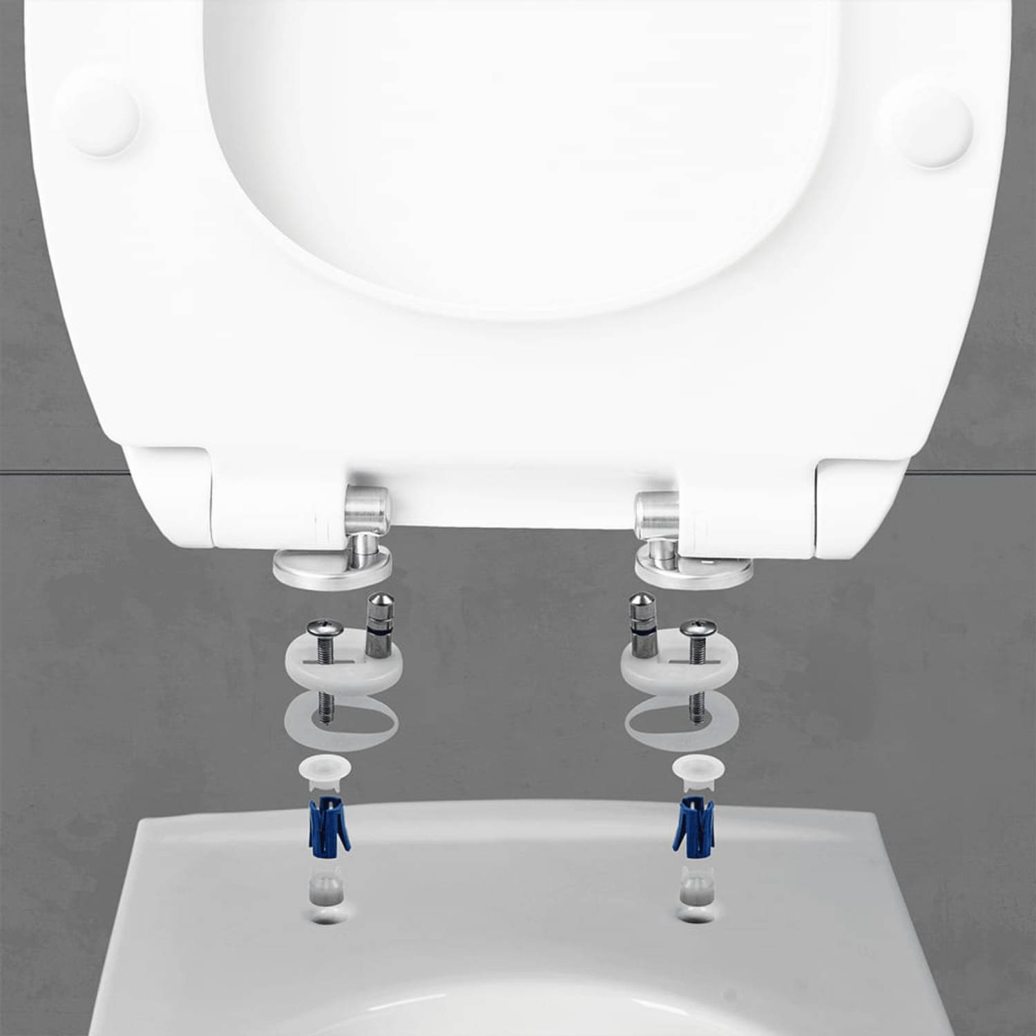Pretentieloos Salie Afdeling CORNAT Toiletbril met soft-close PREMIUM 3 duroplast wit | Blokker