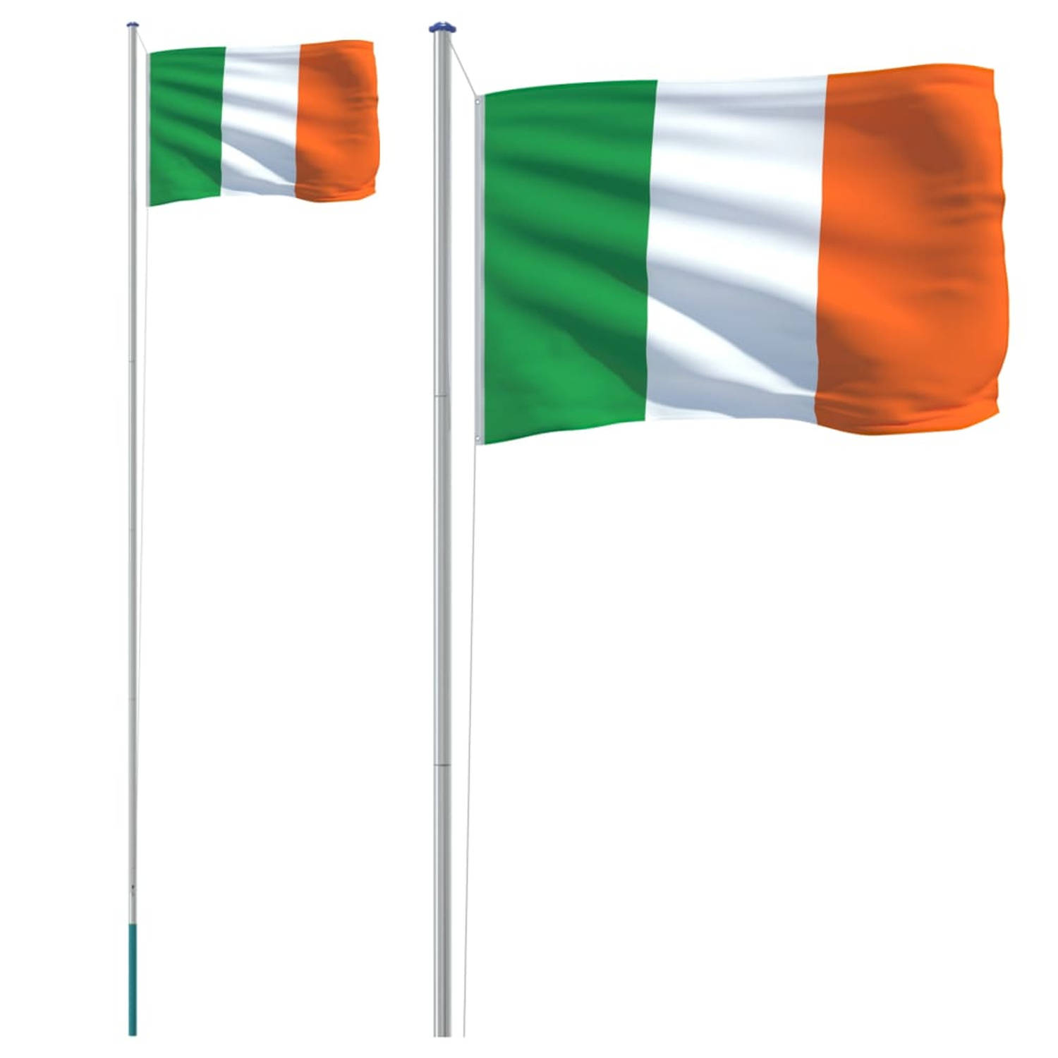 vidaXL-Vlag-met-vlaggenmast-Ierland-6,23-m-aluminium