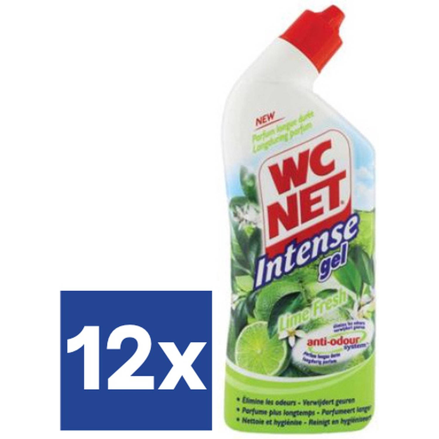 WC Net Intense Gel Lime Fresh WC Reiniger (Voordeelverpakking) - 12 x 750 ml