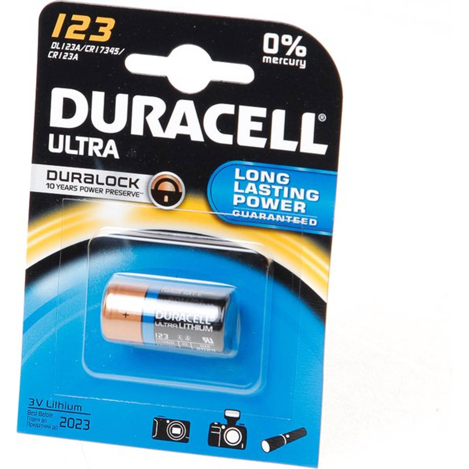 Duracell Ultra Photo CR123A 3V Batterijen 1 stuk