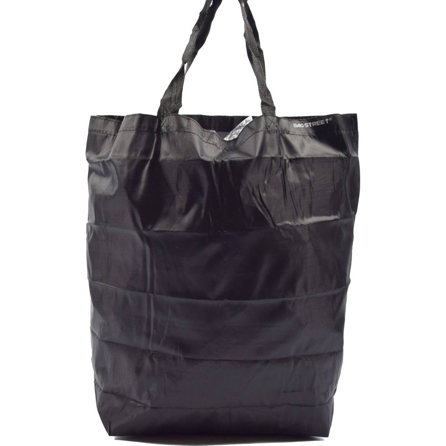 Herbruikbare - - Tote Bag - Supersterk - Nylon zwart opvouwbare | Blokker
