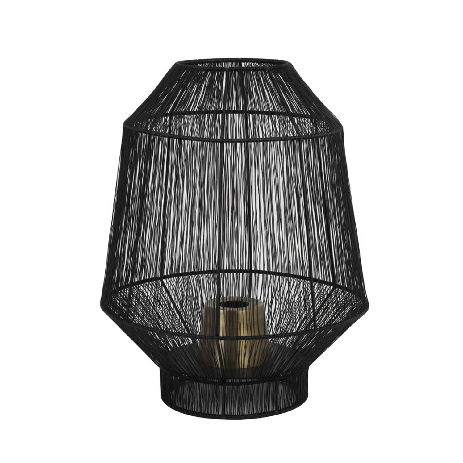 Light&Living Tafellamp Vitora mat zwart L 46 x Ø37