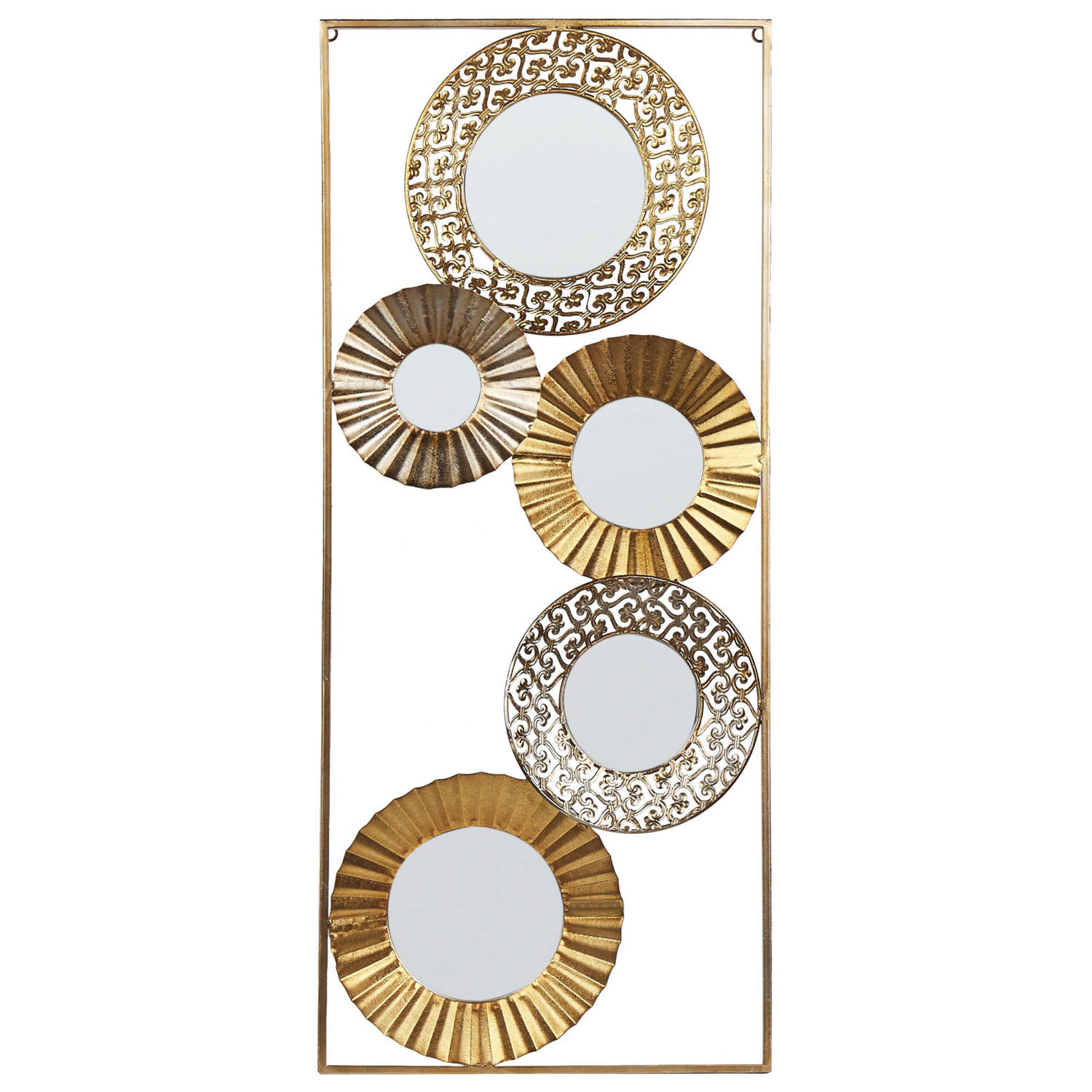Beliani Maicoba Decoratieve Spiegel-goud-ijzer, Glas
